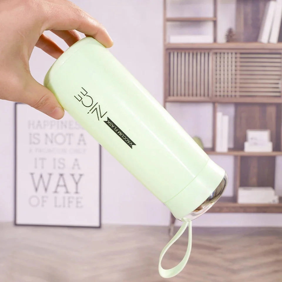 400ML Glass Water Bottle Portable Drinking Bottle for Office School & Travel