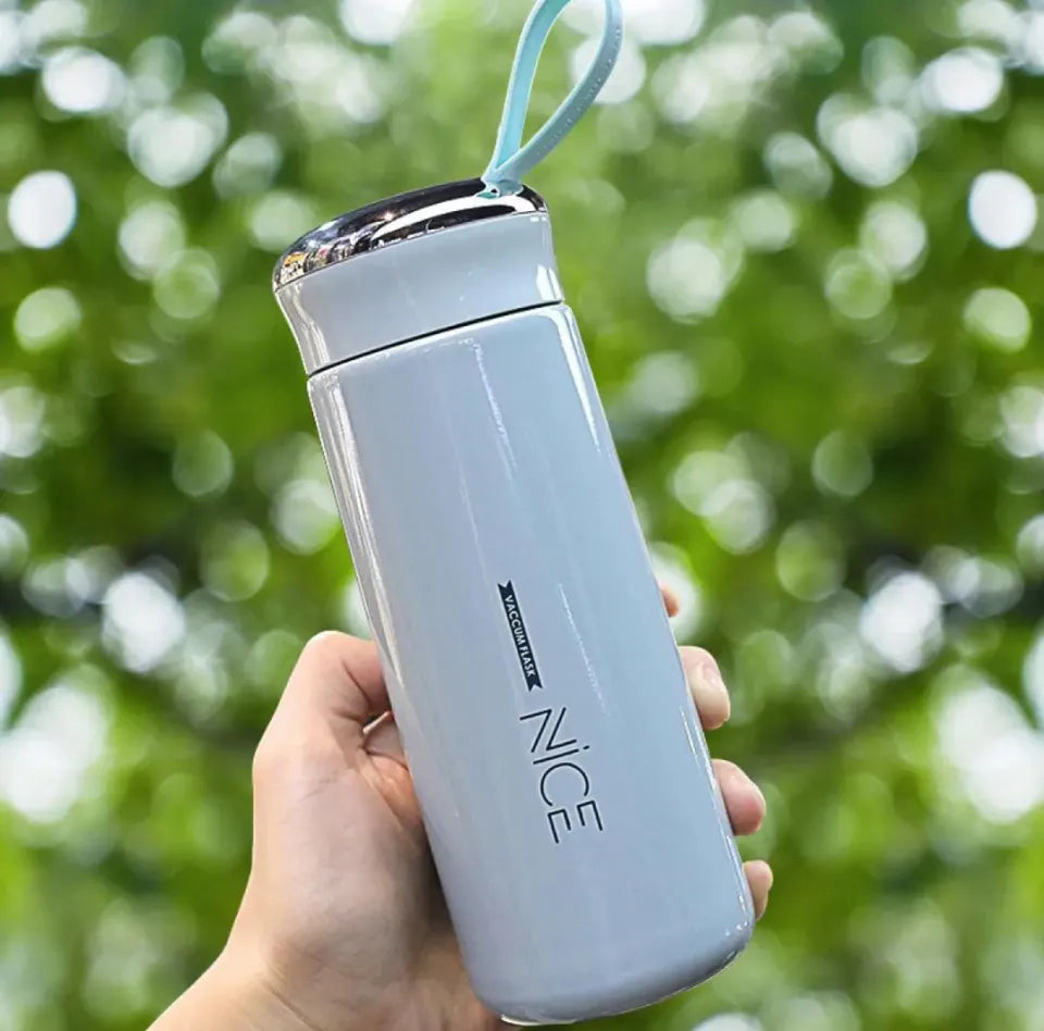 400ML Glass Water Bottle Portable Drinking Bottle for Office School & Travel