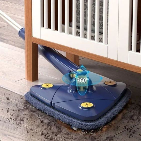 360° Rotatable Triangle Mop Extendable Floor Wall Cleaning Mop with Adjustable Handle