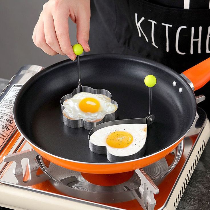 4PCS Stainless Steel Egg Ring Mold Set