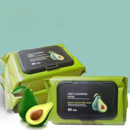 Avocado Makeup Remover Wipes Pack of 80 Deep Cleansing Facial Wipes