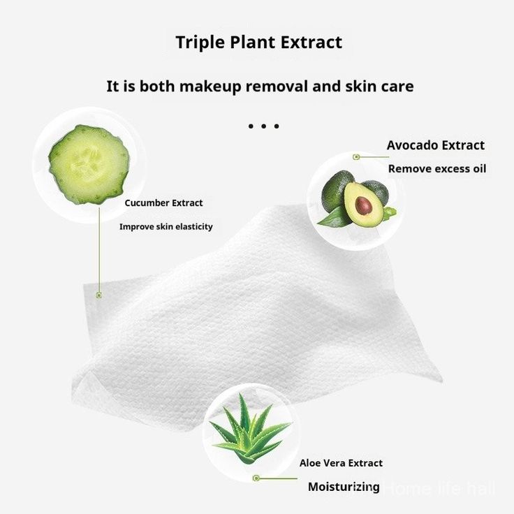 Avocado Makeup Remover Wipes Pack of 80 Deep Cleansing Facial Wipes