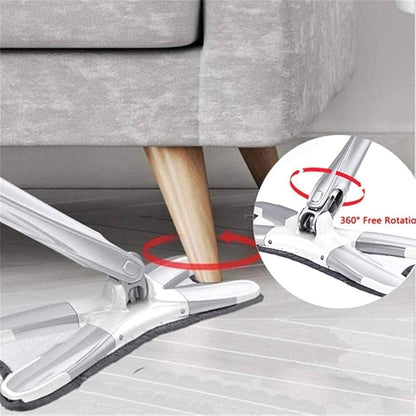 X Shape Hands-Free Squeeze Microfiber Floor Mop