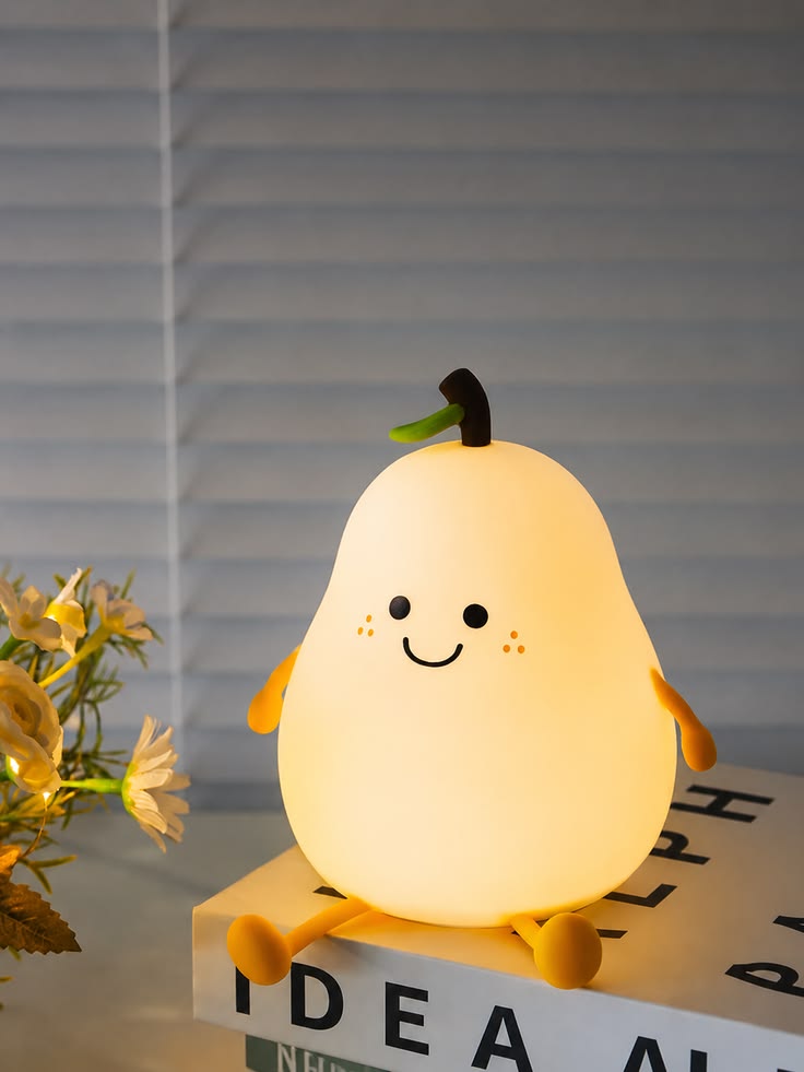 Guava Silicone Night Light Pear Bedside Lamp