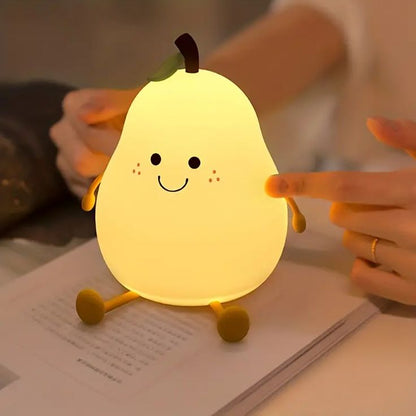 Guava Silicone Night Light Pear Bedside Lamp