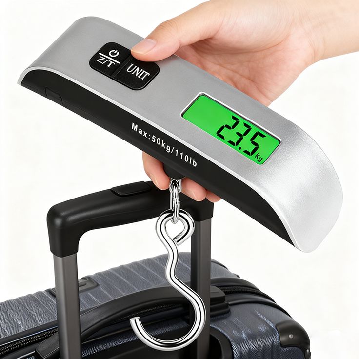 Portable Digital Luggage Scale LCD Display 50kg Electronic Hanging Travel Weight Scale