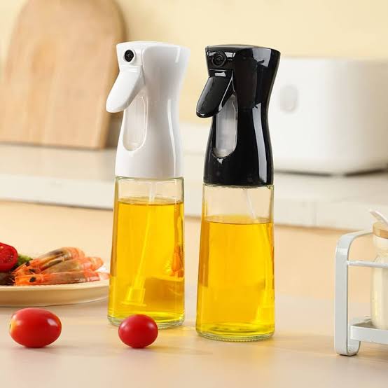 Edible Oil Spray Bottle 200ml Refillable Cooking Oil Sprayer for Kitchen & BBQ