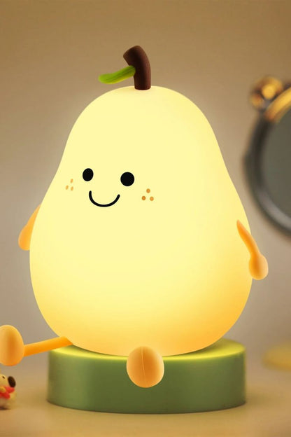 Guava Silicone Night Light Pear Bedside Lamp