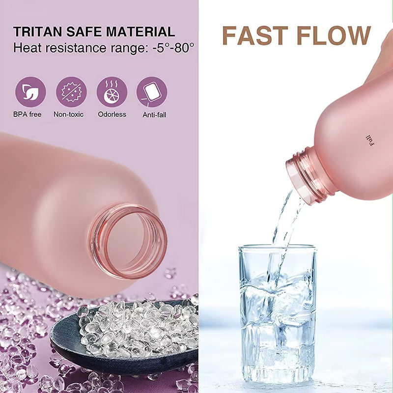 1000ML Sports Water Bottle with Time Marker Large Capacity