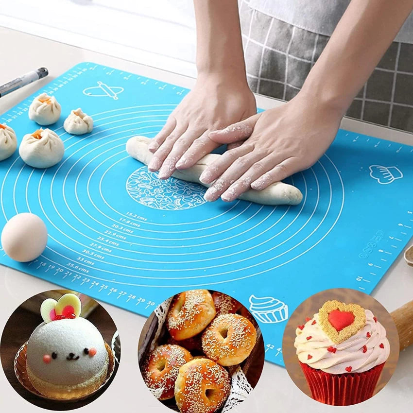 Silicone Kitchen Roti Mat Non Stick Dough Rolling & Kneading Baking Mat