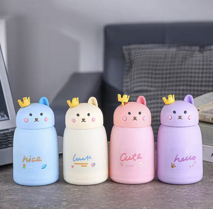 Glass Water Bottle Rabbit Design