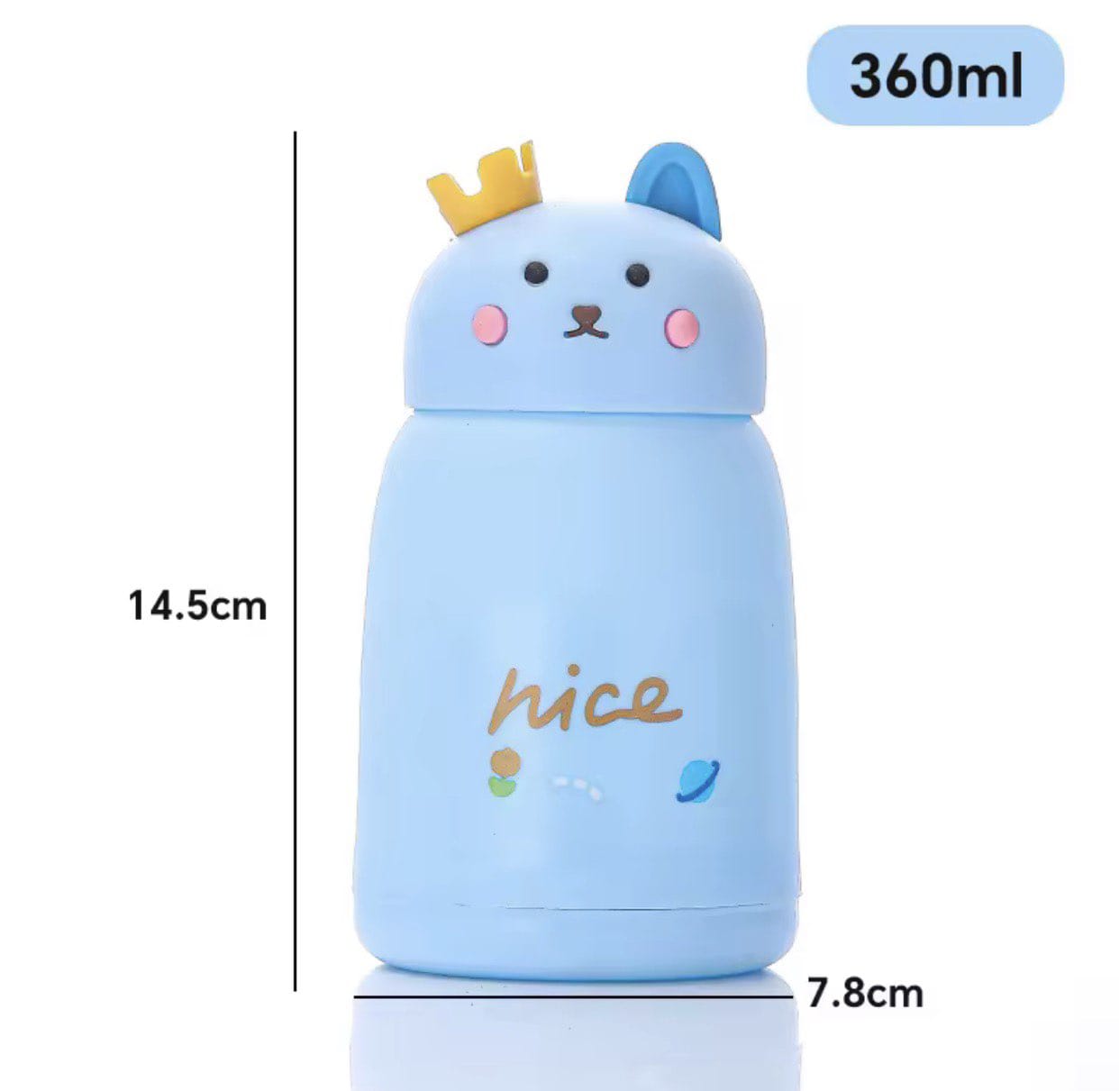 Glass Water Bottle Rabbit Design
