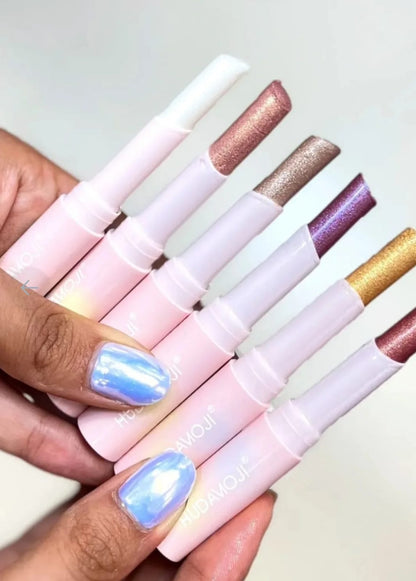 Hudamoji 2-in-1 Jelly highlighter & Eyeshadow Stick Set Of 6