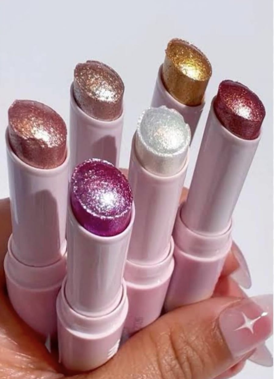 Hudamoji 2-in-1 Jelly highlighter & Eyeshadow Stick Set Of 6