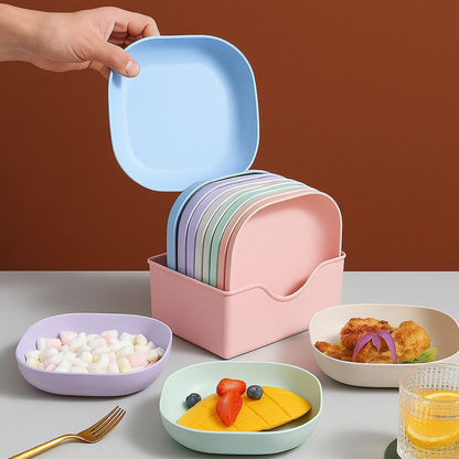 Pack of 10 Fancy Plates with Stand