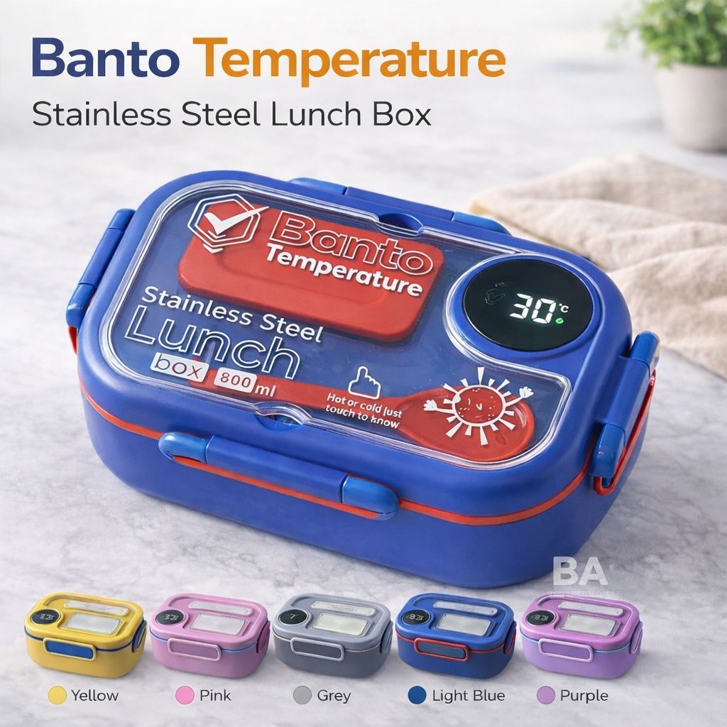 800ml Temperature Sensor Stainless Steel Lunch Box