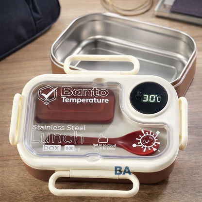 800ml Temperature Sensor Stainless Steel Lunch Box