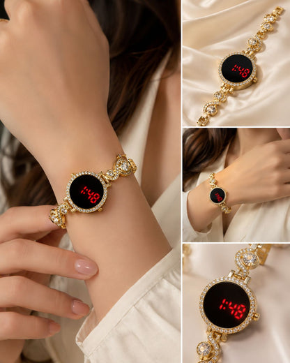 Touch Screen LED Fancy Jewelry Watch for Women