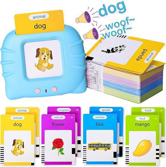 Rechargeable Educational Speaking Flash Cards Toy 224 Words Learning Cards for Kids