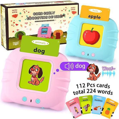 Rechargeable Educational Speaking Flash Cards Toy 224 Words Learning Cards for Kids