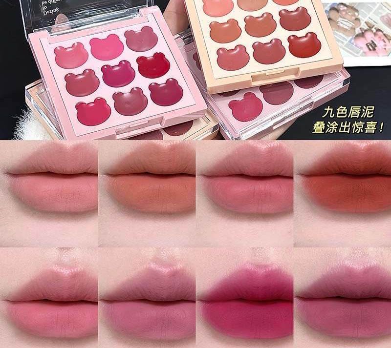 Artskin 9 Colors Mini Lip Gloss Palette Hydrating Lip Gloss