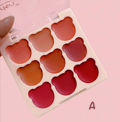 Artskin 9 Colors Mini Lip Gloss Palette Hydrating Lip Gloss