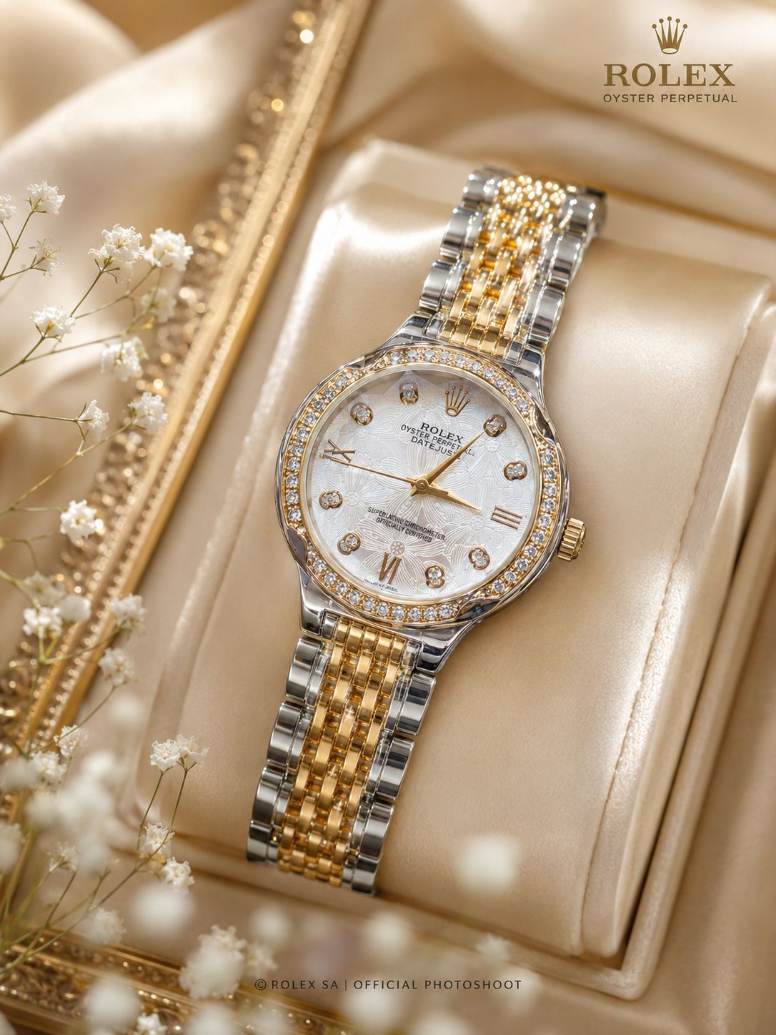 Luxury Diamond Cut Women’s Watch with Stainless Steel Chain
