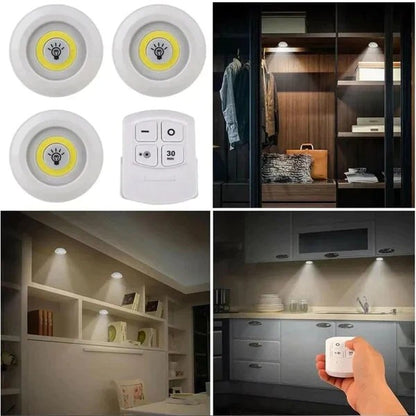 3 Piece Tap LED Light with Remote Control