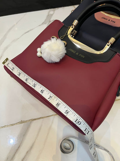 2 Piece Handbag Set for Women High Quality Synthetic Leather Shoulder Bag