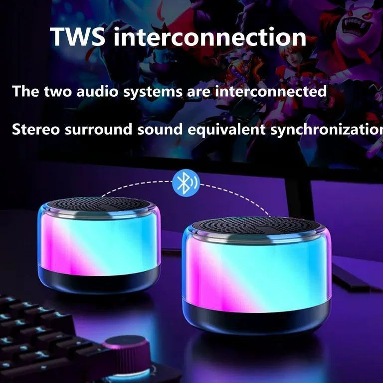 Rechargeable Mini RGB Wireless Speaker Acrylic Bluetooth Speaker with USB Support