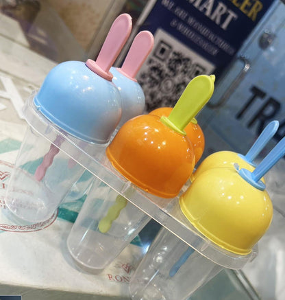 6 in 1 Ice Cream Mold Reusable Popsicle Maker Ice Candy Mould Set