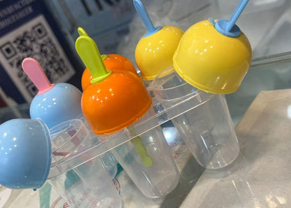 6 in 1 Ice Cream Mold Reusable Popsicle Maker Ice Candy Mould Set