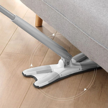 X Shape Hands-Free Squeeze Microfiber Floor Mop