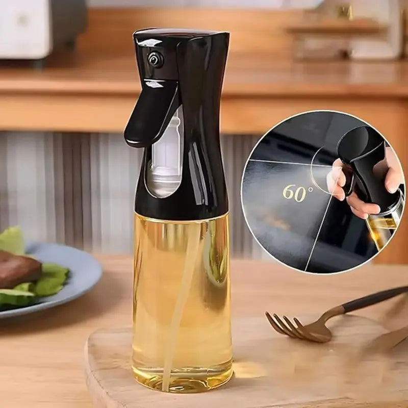 Edible Oil Spray Bottle 200ml Refillable Cooking Oil Sprayer for Kitchen & BBQ