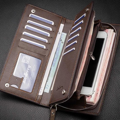 Baellerry Long Wallet with Mobile Holder Premium Zipper Wallet for Men & Women