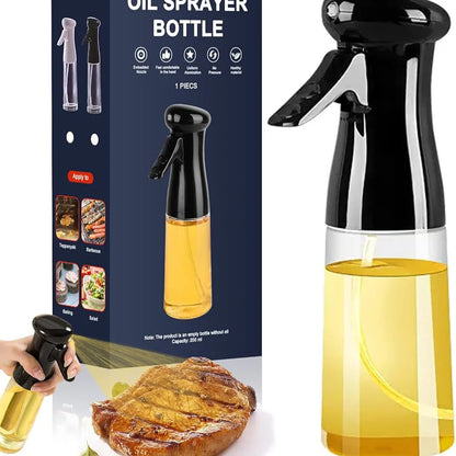 Edible Oil Spray Bottle 200ml Refillable Cooking Oil Sprayer for Kitchen & BBQ
