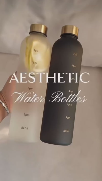 1000ML Sports Water Bottle with Time Marker Large Capacity