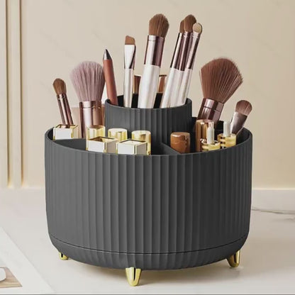 360 Rotating Makeup Brush Holder Organizer Luxury Cosmetic Storage Stand