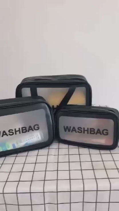 Set of 3 Waterproof Wash Bags